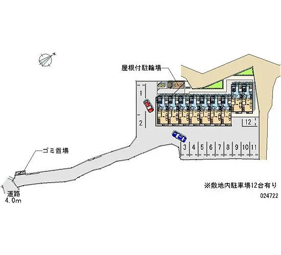 ★手数料０円★富士宮市大岩　月極駐車場（LP）